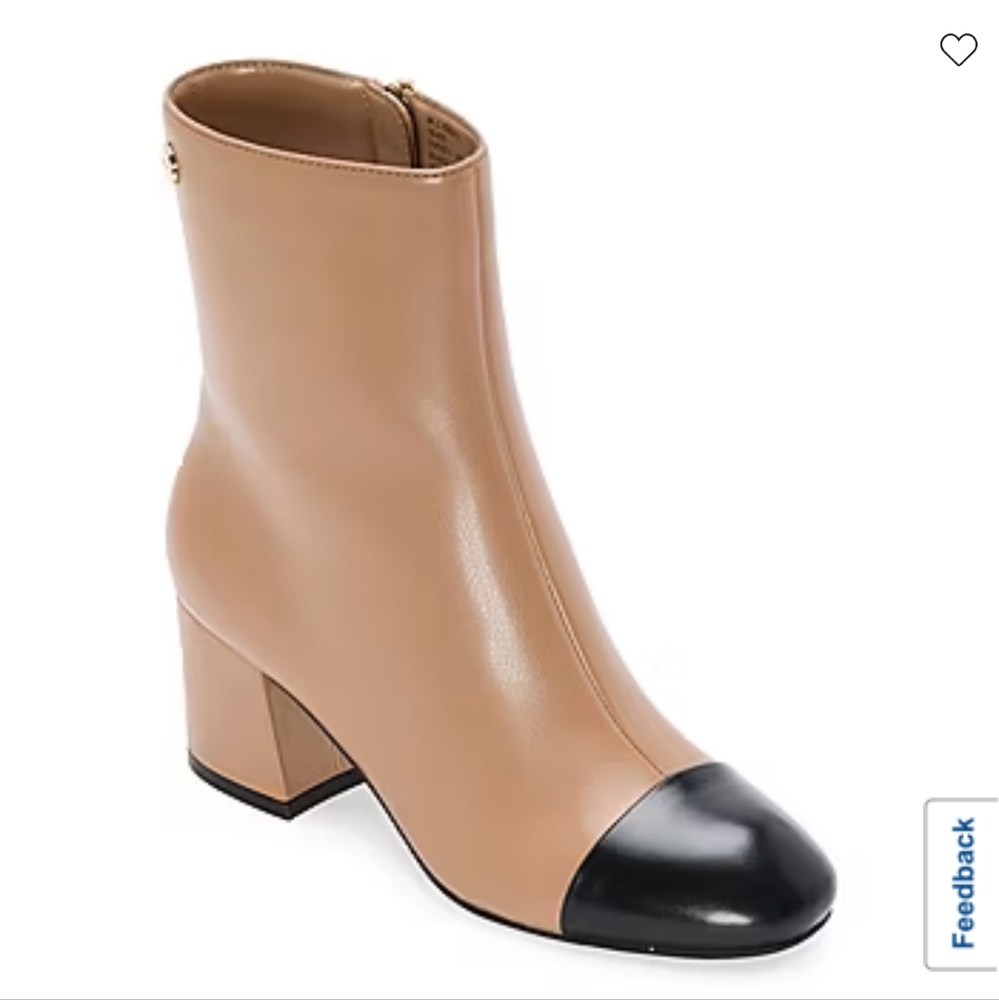 Liz Claiborne Tan and Black Ankle Boots